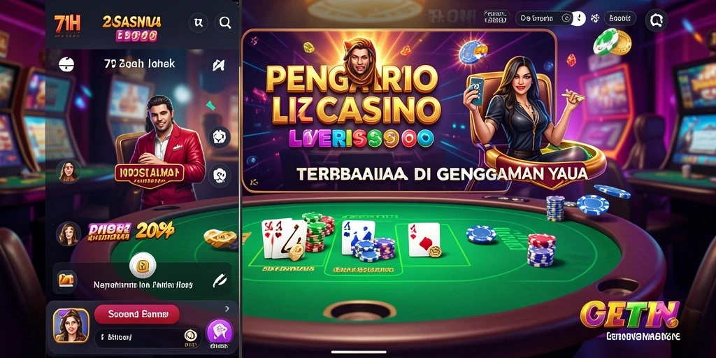 Tampilan gameplay Live Casino yang menarik dan interaktif.