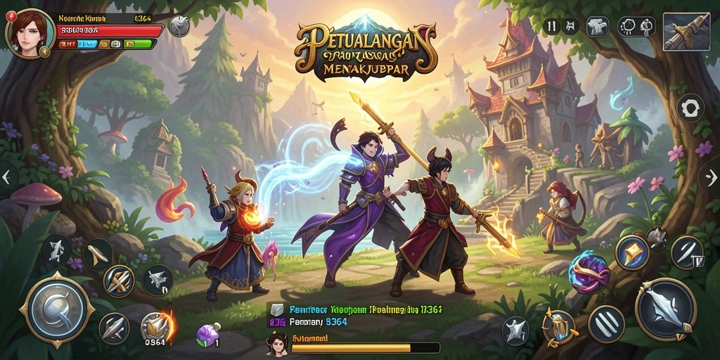 Menampilkan gameplay seru dalam dunia RPG 8364.