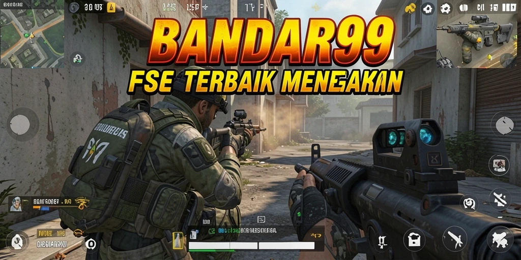 Tampilan gameplay menegangkan dalam BANDAR99 dengan aksi tembak-menembak yang mendebarkan.