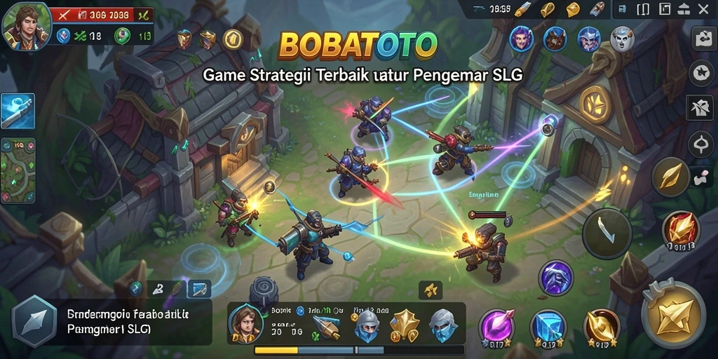Screenshot BOBATOTO menampilkan pertempuran strategis yang mendebarkan.