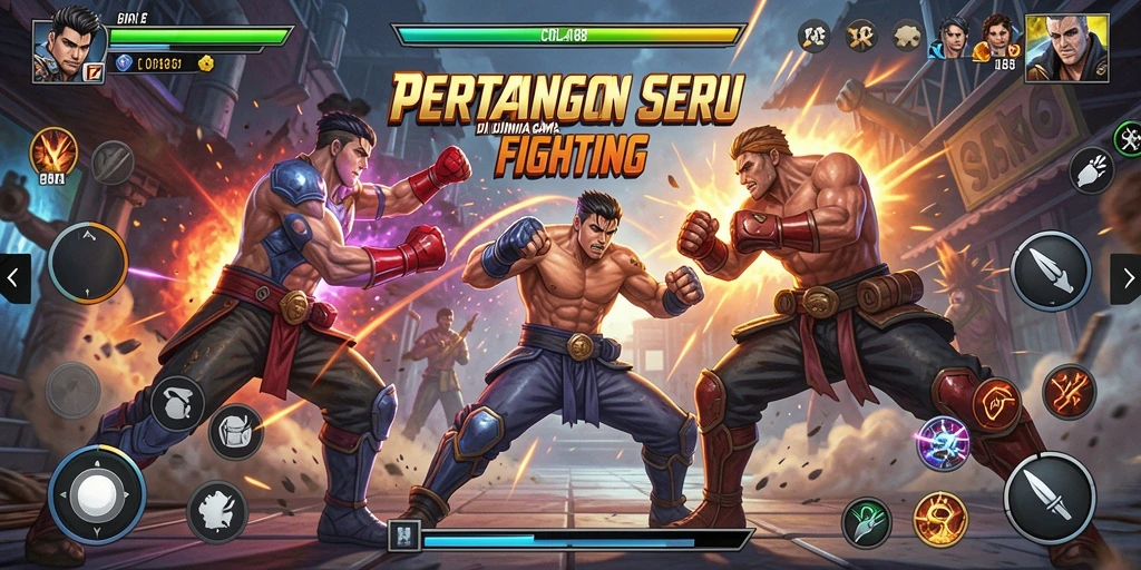 Tampilan aksi menegangkan dalam CORLA188 saat karakter bertarung.