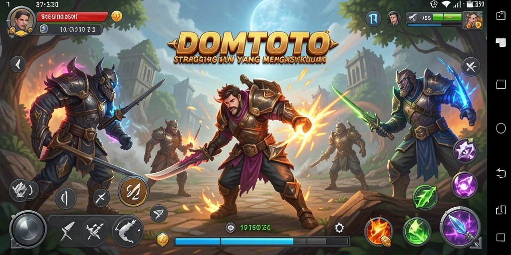 Tangkapan layar gameplay <strong>DOMTOTO</strong> menampilkan strategi cerdas dan pertempuran intens.