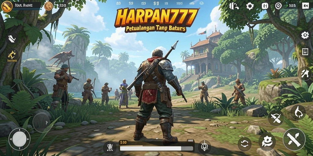 Screenshot gameplay HARAPAN777 dengan pemandangan indah dunia terbuka.