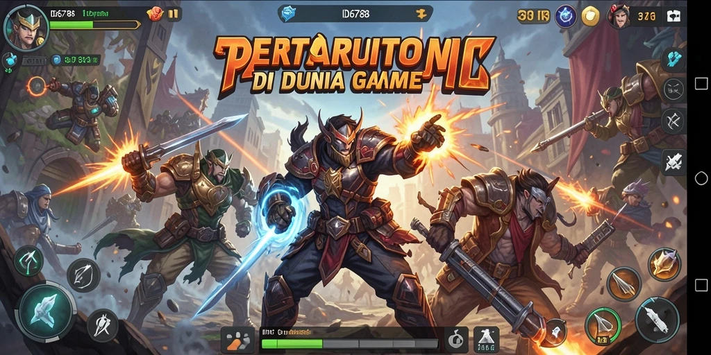 Tampilan gameplay seru dalam ID6788 dengan berbagai karakter Fighting.