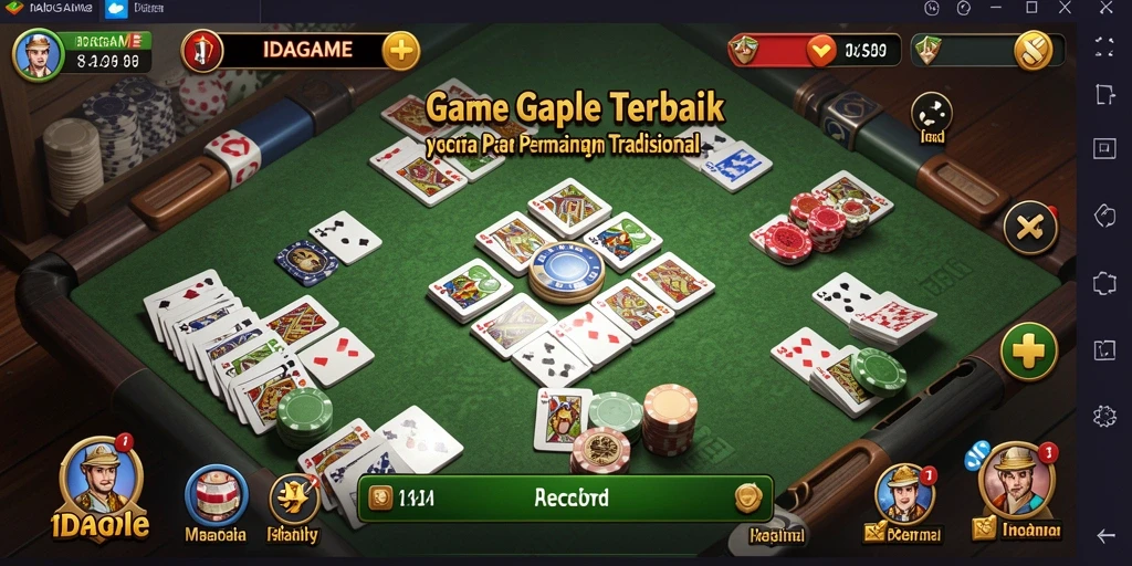 Tampilan gameplay Gaple yang menarik di IDAGAME.