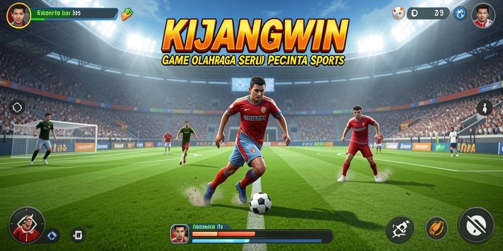 Tampilan gameplay seru KIJANGWIN yang menampilkan aksi olahraga.