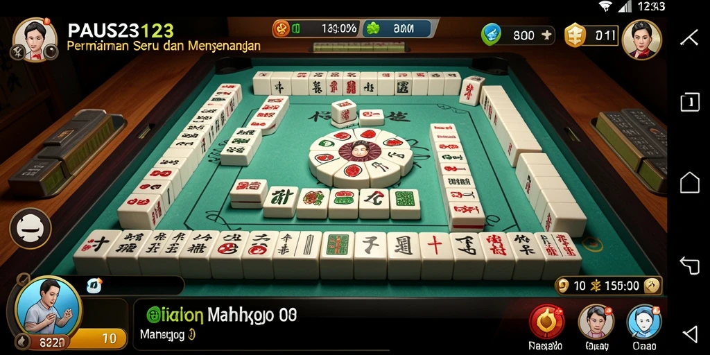 Tangkapan layar utama PAUS123 menampilkan gameplay Mahjong yang menarik.