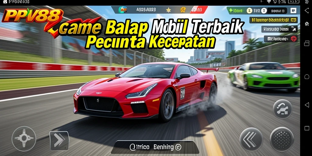 Tampilan gameplay balapan mobil seru di PPV88.