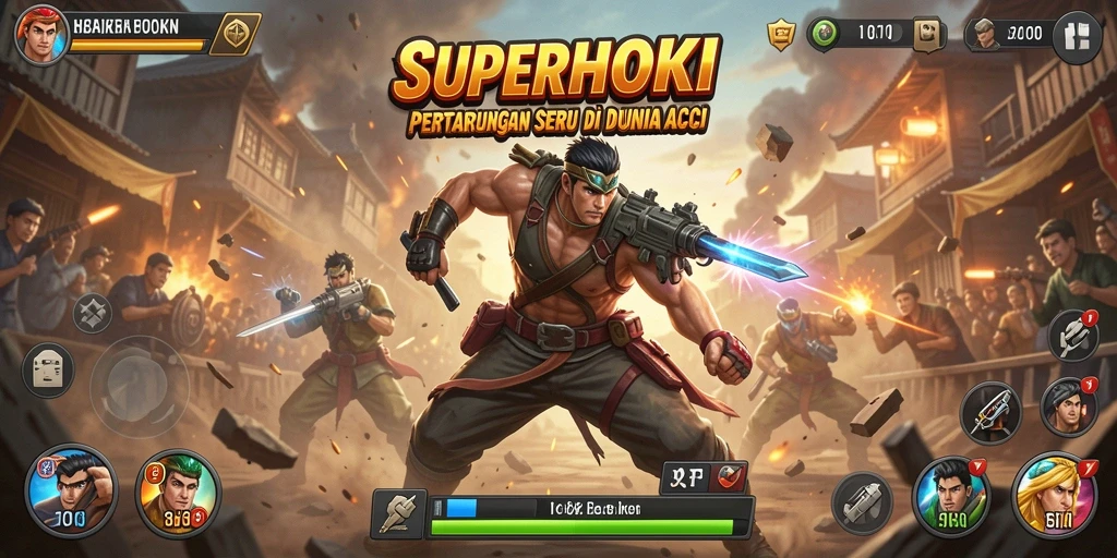 Tangkapan layar dari gameplay <strong>SUPERHOKI</strong> yang seru dan mendebarkan.
